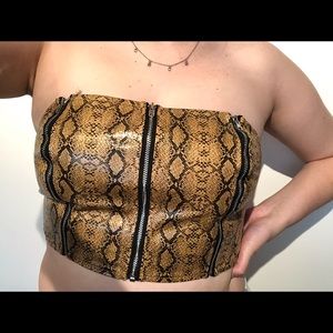 BRAND NEW snake skin crop top